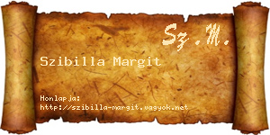 Szibilla Margit névjegykártya